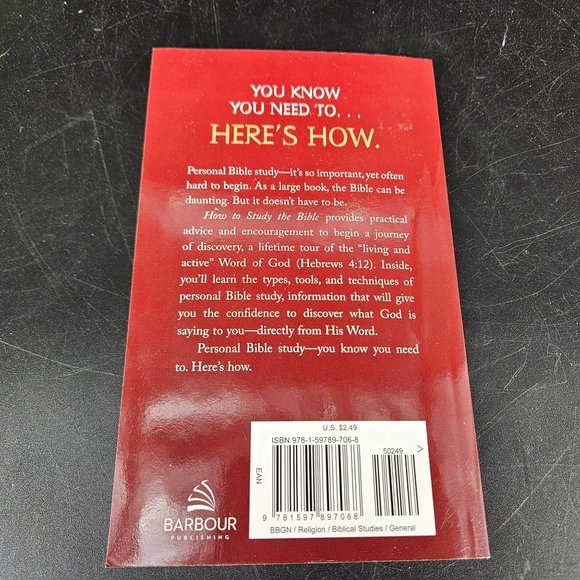 How To Study the Holy Bible Guide Student Reading Plans Robert West Barbour NEW - Picture 2 of 7